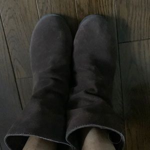Nine West Brown Suede Slouch Booties - Size 6 - Very Good Condition